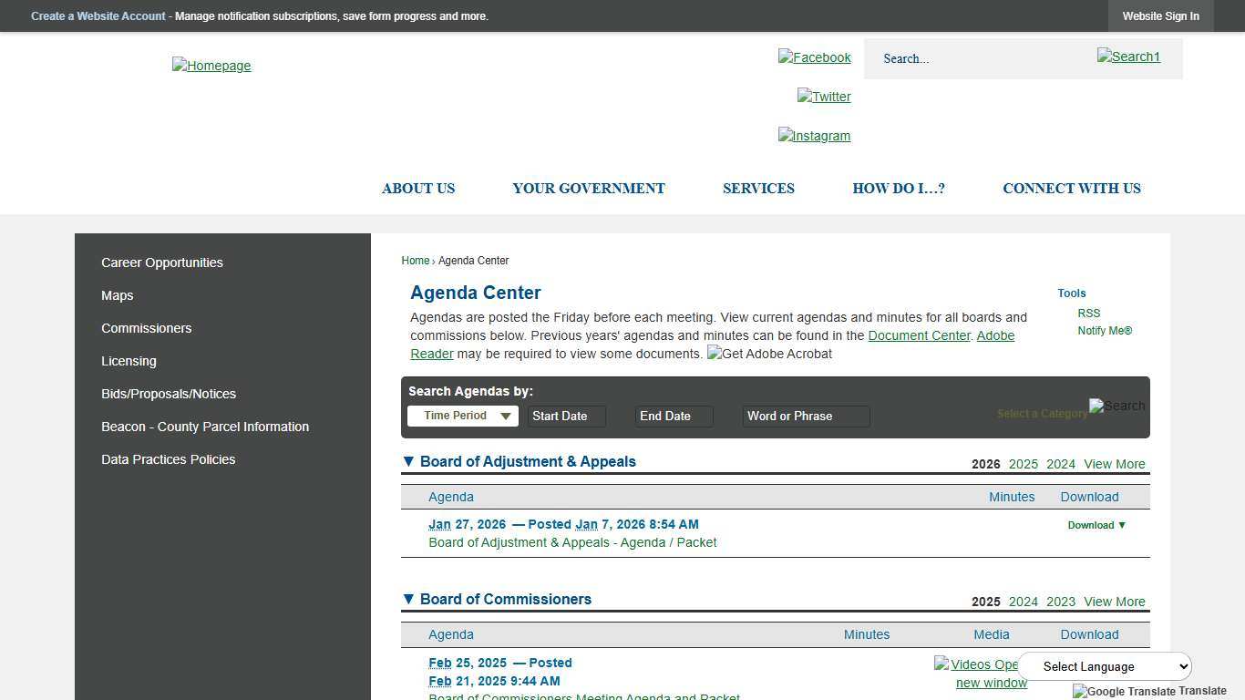 Agenda Center • Nicollet County, MN • CivicEngage