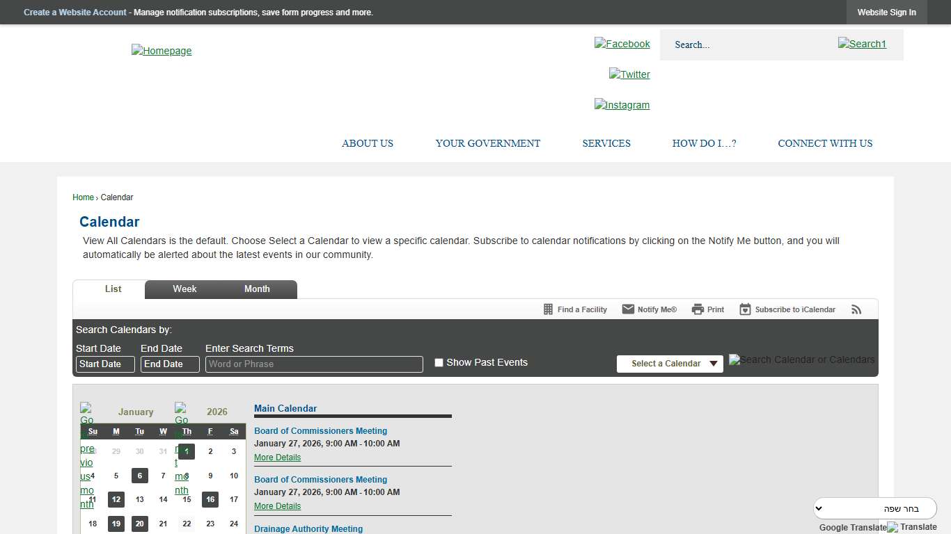 Calendar • Main Calendar